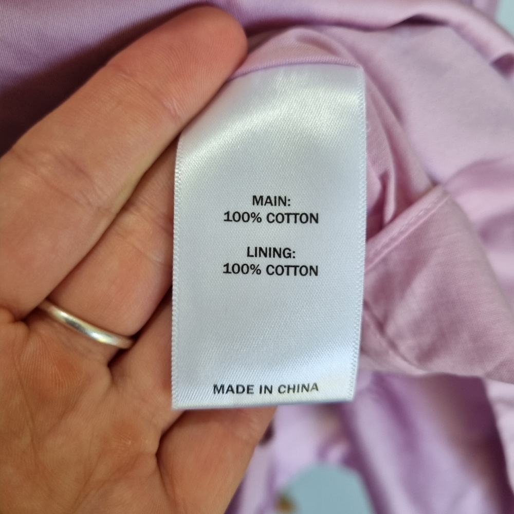 Aje Frequency Lilac Purple Cotton Pleated Babydoll Mini Dress Size 14 - Picture 9 of 10